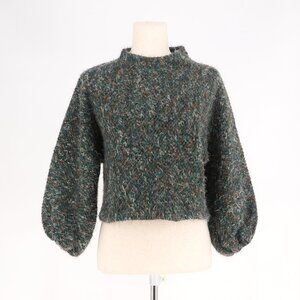 BRYN WALKER Anna Sweater Bosco Isle of Skye Shaggy Knit Wool Blend Size XXS